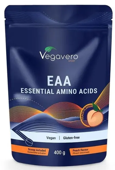 EAA Essential Amino Acids, piersică, 400 g, Vegavero