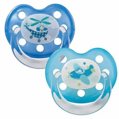 Suzeta din silicon Baby Nova - Avioane, 2 bucati