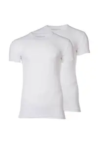 Set de tricouri cu decolteu rotund - 2 piese - Alb