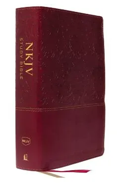 NKJV Study Bible, Imitation Leather, Red, Full-Color, Red Letter Edition, Indexed, Comfort Print: The Complete Resource for Studying God's Word