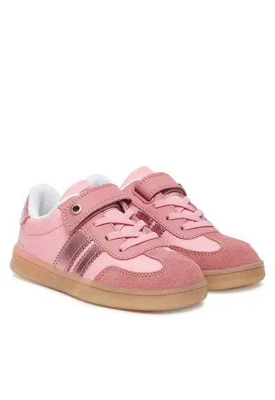 Pantofi copii - piele naturala - roz - sistem inchidere Velcro