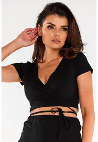 Tricou dama - Bumbac/Lycra - Negru
