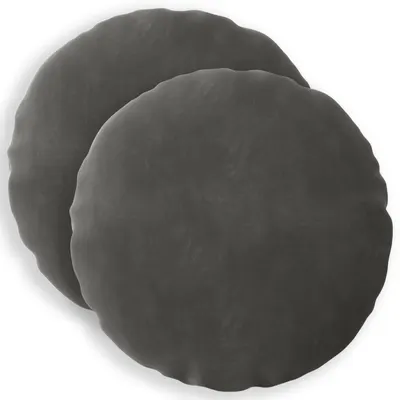 vidaXL Husă pentru pernă 2 pcs HEERLEN Gri închis Ø 60 cm Catifea