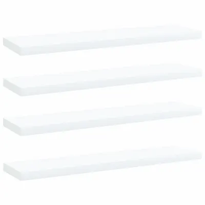 vidaXL Plăci bibliotecă, 4 buc., alb, 40 x 10 x 1,5 cm, PAL