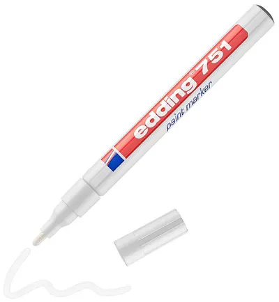 Marker permanent Edding 751 - alb