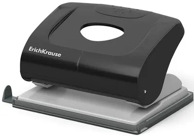 Perforator Erich Krause Elegance - până la 20 foi, negru