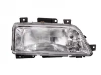 Far fata Dreapta (H4, manual, fara motoras, culoare insert: argintiu) potrivit PEUGEOT 405 I, 405 II, 405 II KOMBI