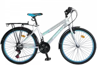 Bicicleta MTB Dame Vision Elegance Culoare Alb Albastru Roata 26 Otel
