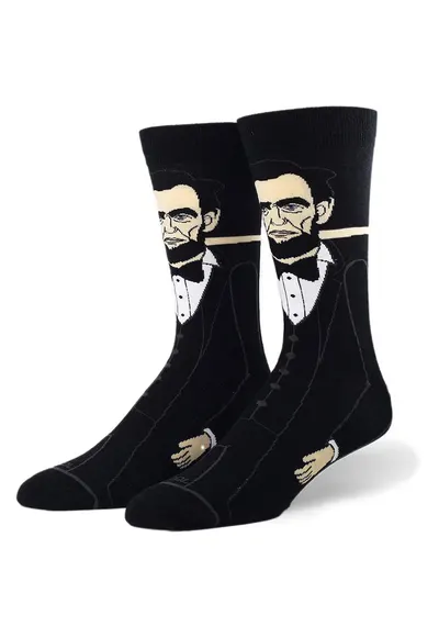 Sosete lungi cu print Abraham Lincoln