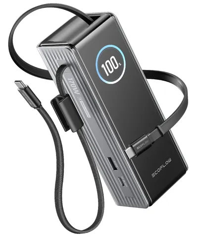 Baterie portabilă EcoFlow - Rapid, 25 000 mAh, gri