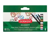 Marker grafica, 8culori metalizate/set, Derwent Academy