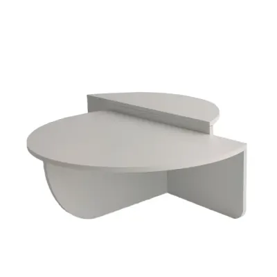 Set 2 masute de cafea PODIUM, alb, 90x60x30 cm