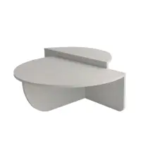 Set 2 masute de cafea PODIUM, alb, 90x60x30 cm