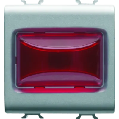 Protruding Indicator Lamp - 12v Ac/dc / 230v Ac 50/60 Hz - Red - 2 Modules - Titanium - Chorus