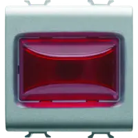 Protruding Indicator Lamp - 12v Ac/dc / 230v Ac 50/60 Hz - Red - 2 Modules - Titanium - Chorus