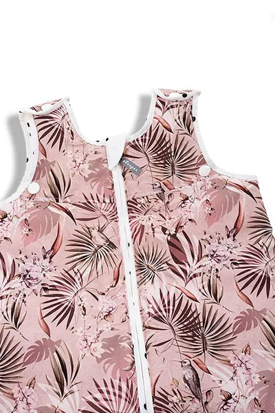 Sac de dormit din bumbac 0-24 luni Grow with me Jungle Pink Sleepee 2,5 Tog