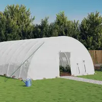 Gossi sera cu cadru din otel, alb, 48 m2, 8x6x2,85 m
