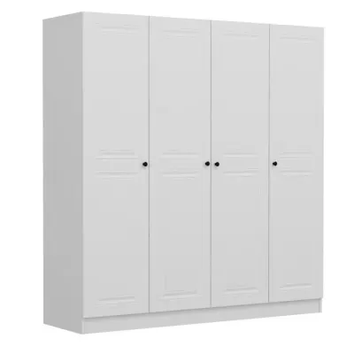 Dulap KALE MEBRAN, 4 usi, alb, 180x52x190 cm