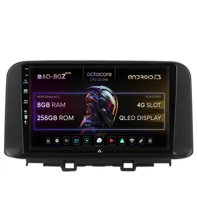 Navigatie Hyundai Kona (2018+), Android, Z-Octacore 8GB RAM + 256GB ROM, 10.1 Inch - AD-BGZ10008+AD-BGRKIT183V2