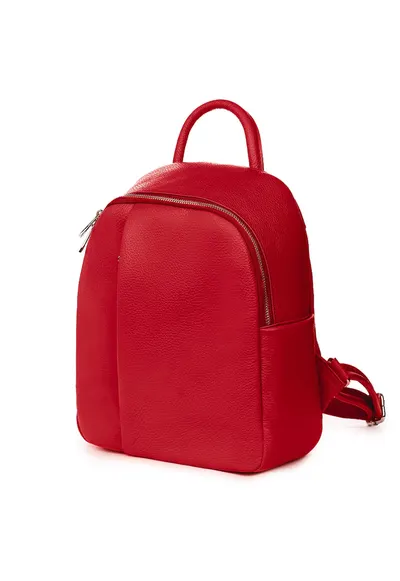 Rucsac din piele naturala Angelo - Rosu