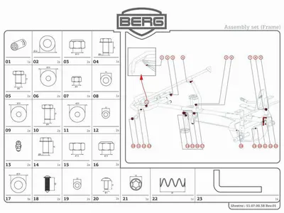 Set asamblare Berg XL frame Box