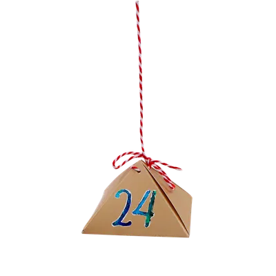 Set 24 cutii triunghiulare numerotate pentru decorare