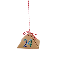 Set 24 cutii triunghiulare numerotate pentru decorare