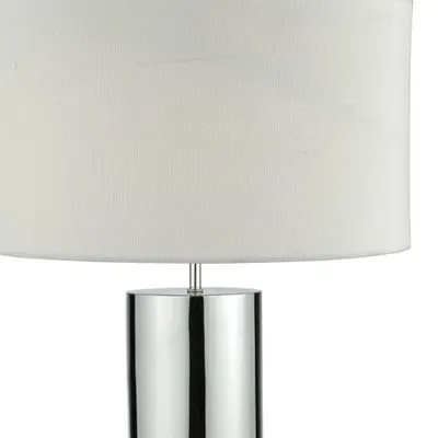 Veioza Ingleby Table Lamp Polished Chrome And Brushed Chrome With Shade
