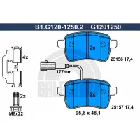 Set placute frana, frana disc GALFER B1.G120-1250.2