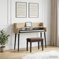 vidaXL Birou de studio Stejar Sonoma 130 x 40 x 19,5 cm Lemn prelucrat