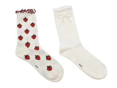 Sosete ALDO albe, STRAWBABY 600, din material textil