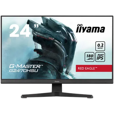 IIYAMA Monitor LED G2470HSU-B6 Fast IPS 1920 x 1080 @180Hz 0.2ms 300 cd/m² 1000:1 HDCP HDMI DP 4xUSB Hub 3.2 tilt