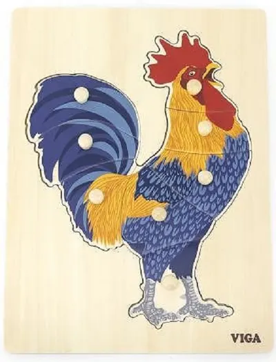 Puzzle educațional Montessori Viga - Cocoșul