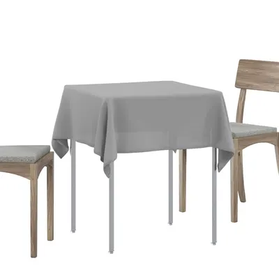vidaXL Țesătură pentru masă 5 buc. Gri deschis 140 x 140 cm Poliester