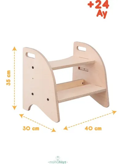 Scaun inaltator tip scara pentru copii, MamaToyz, cu 2 trepte, model 1