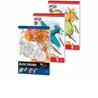 Bloc de desen A4, 110 g, 16 file, diverse modele, Pigna
