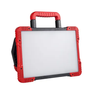 Proiector LED Portabil 60W, 6500 lm, 2 Prize Schuko, IP54, Cablu 1.8m, Lumina Rece 6400K, pentru Gradina, Garaj, Santier