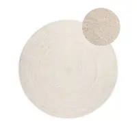 Covor crem reversibil/țesut manual rotund din iută ø 100 cm Braided – Hanse Home