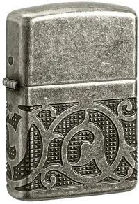 Brichetă Zippo Armor - Antique Silver Pattern Design
