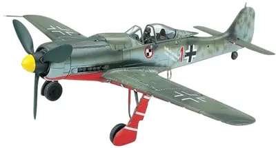 Model de asamblare TAMIYA Militar: Mașini - Avion german Focke-Wulf Fw190 D-9 JV44 și mașină Citroen 11CV Staff