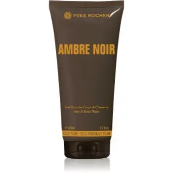 Yves Rocher Ambre Noir gel de dus pentru corp si par pentru barbati