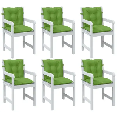 vidaXL Perne scaun spătar scund 6 buc. melanj verde 100x50x7 cm textil