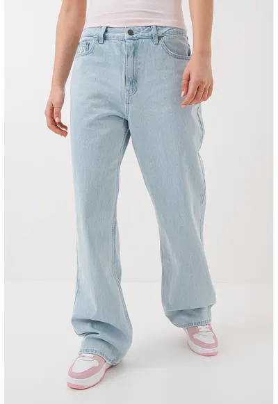 Blugi relaxed fit cu 5 buzunare - Albastru deschis