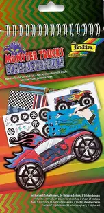 Carte de desen cu stickere si sabloane Folia - Automobile minunate