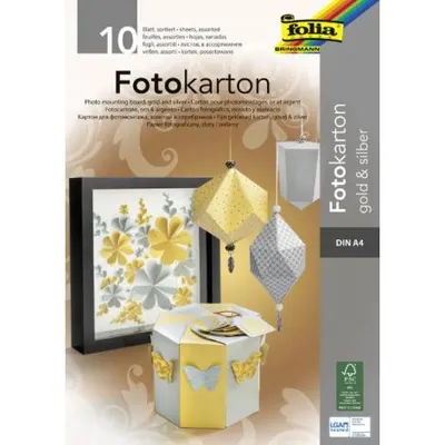 Carton A4 auriu si argintiu 300