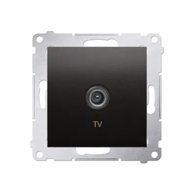 Priza TV, de capat pentru instalatii individuale, antracit metalic