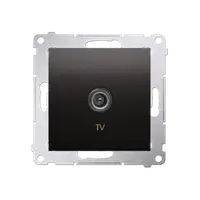 Priza TV, de capat pentru instalatii individuale, antracit metalic