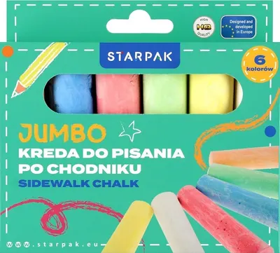 Crete colorate pentru asfalt Starpak - 6 buc