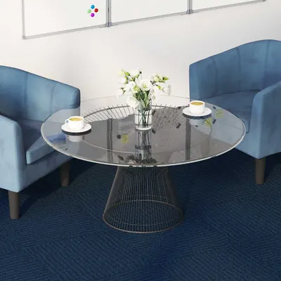 vidaXL Placă de carpetă albastru 50 x 50 cm 4 buc. PP și bitum