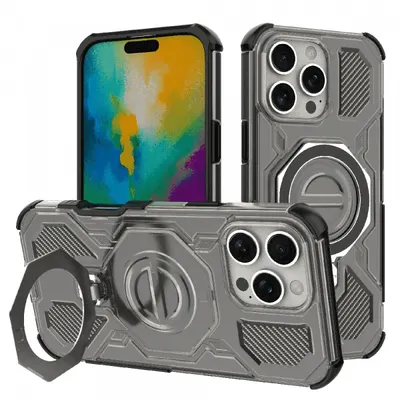 Husa pentru Apple iPhone 16 Pro, Techsuit, Carbon Shield Pro, Fumurie
